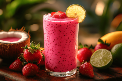 Bali-Style Strawberry Lime Smoothies: A Refreshing Tropical Treat for Kids in Bali