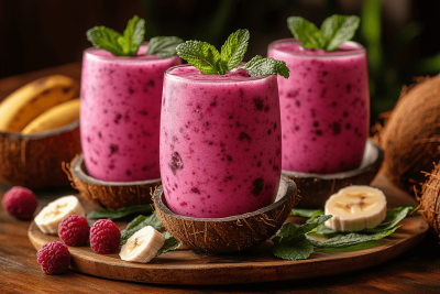 Super Berry Smoothie Delight: Healthy Family Treats in Bali