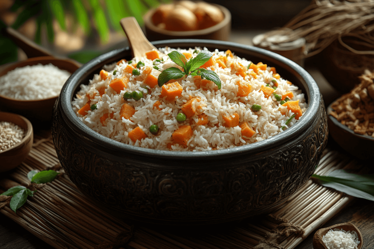 Delicious Sweet Potato Rice Recipe for Families in Bali