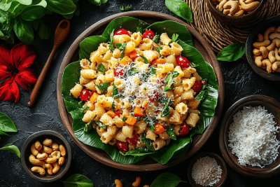 Family-Friendly Pesto Pasta Salad Recipe with a Bali Twist