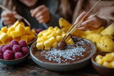 Quick and Easy Fruity Fondue Recipe for Kids in Bali