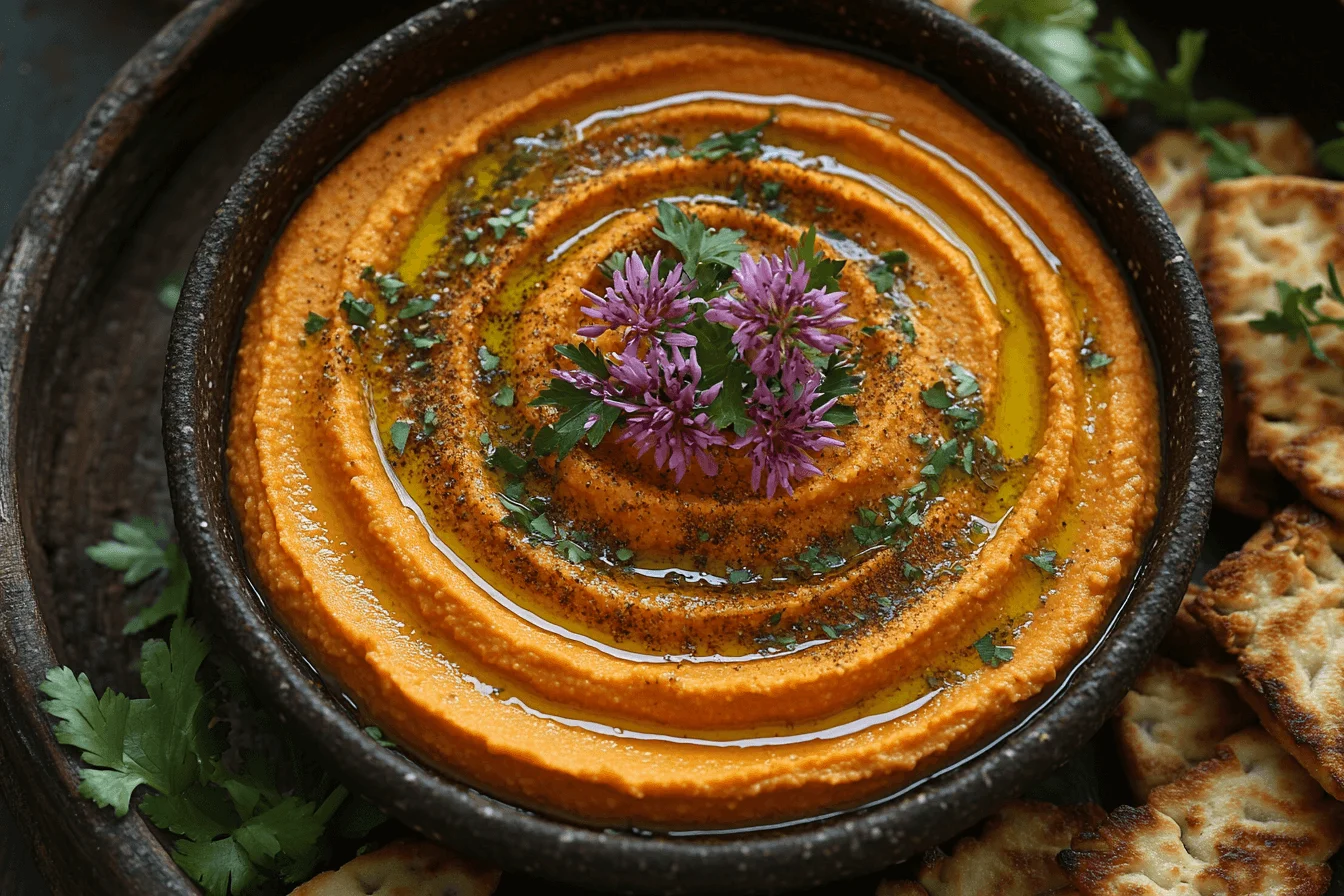 Healthy Carrot Hummus and Pitta Snack Recipe | Steps To Prepare-3