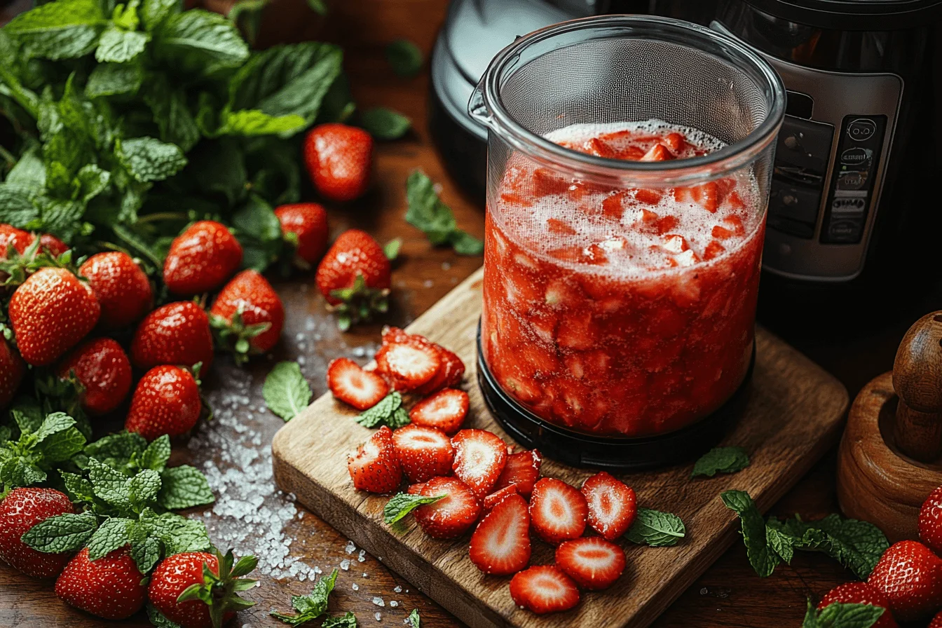 Refreshing Strawberry & Mint Granita Recipe for Kids in Bali | Steps To Prepare-1