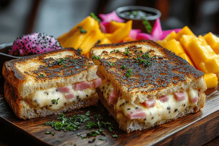 Easy Brie, Ham & Fig Jam Toastie Recipe for Families in Bali