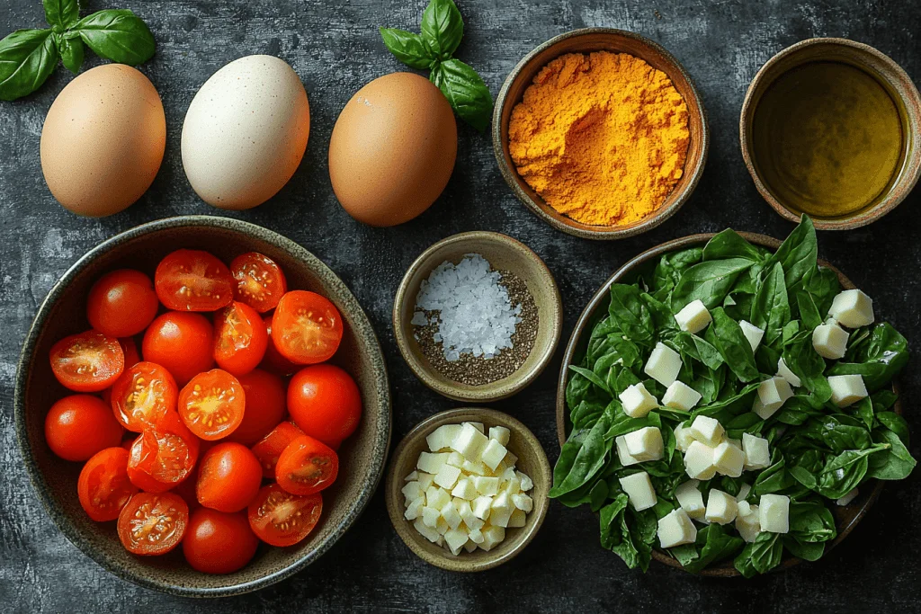 Easy Pick & Mix Omelette Recipe with Croutons for Kids in Bali | Ingredients