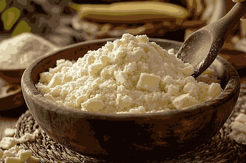 Подготовка корочки для клубничных крошек
