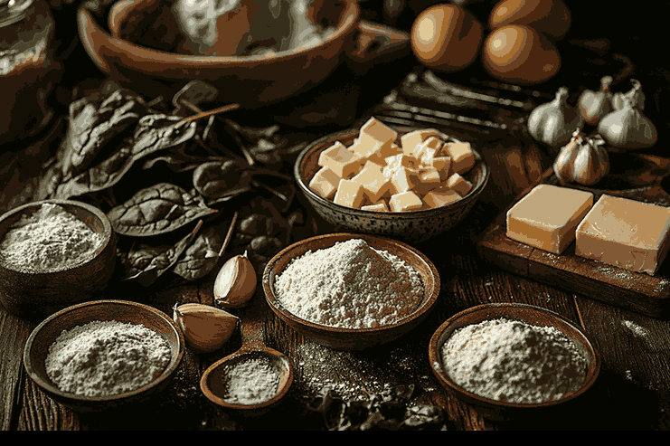 Ингредиенты для балийских шпинатных маффинов