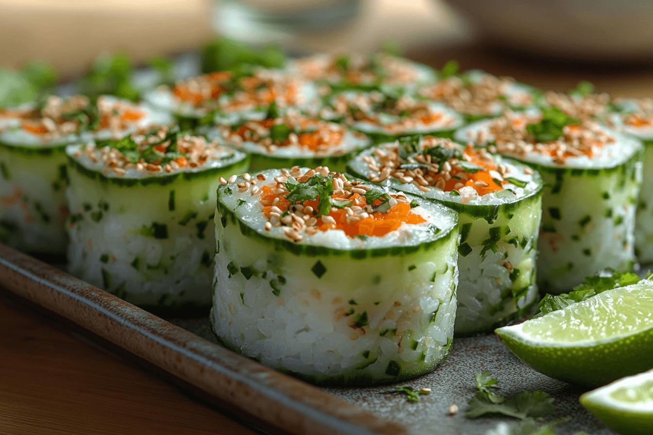 Simple and Fun Cucumber Sushi Recipe for Kids in Bali, Indonesia