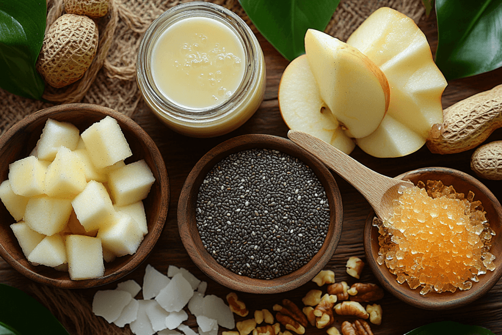 Ingredients for Bali-Inspired Chia Pudding (Serves 4 Kids)