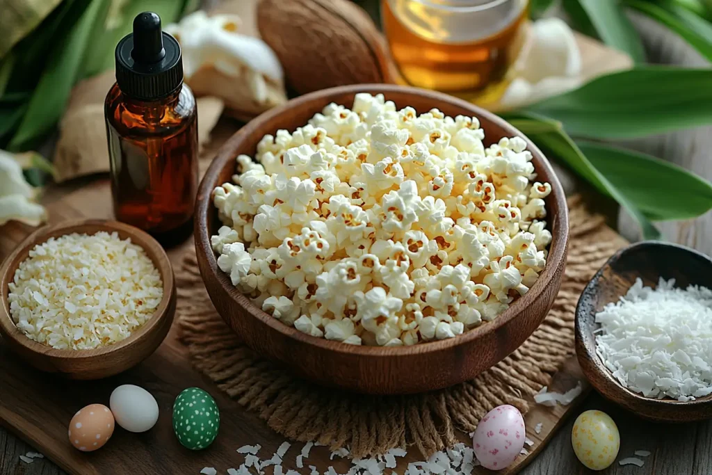 Ingredients for Bali-Inspired Easter Popcorn (Serves 4 Kids)