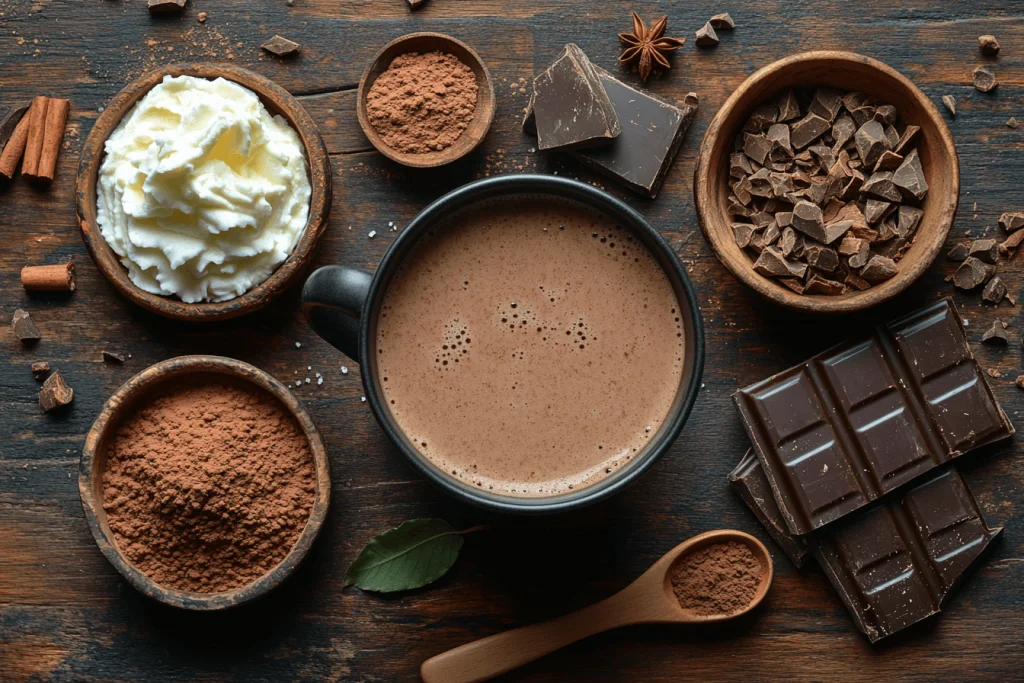 Ingredients for Bali-Inspired Hot Chocolate (Serves 4 Kids)