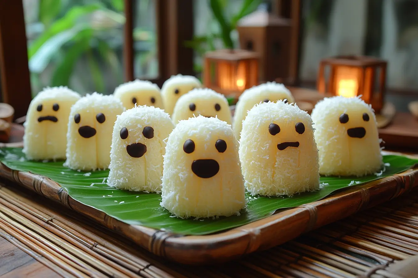 Easy Coconut Banana Ghosts Recipe for Kids in Bali, Indonesia