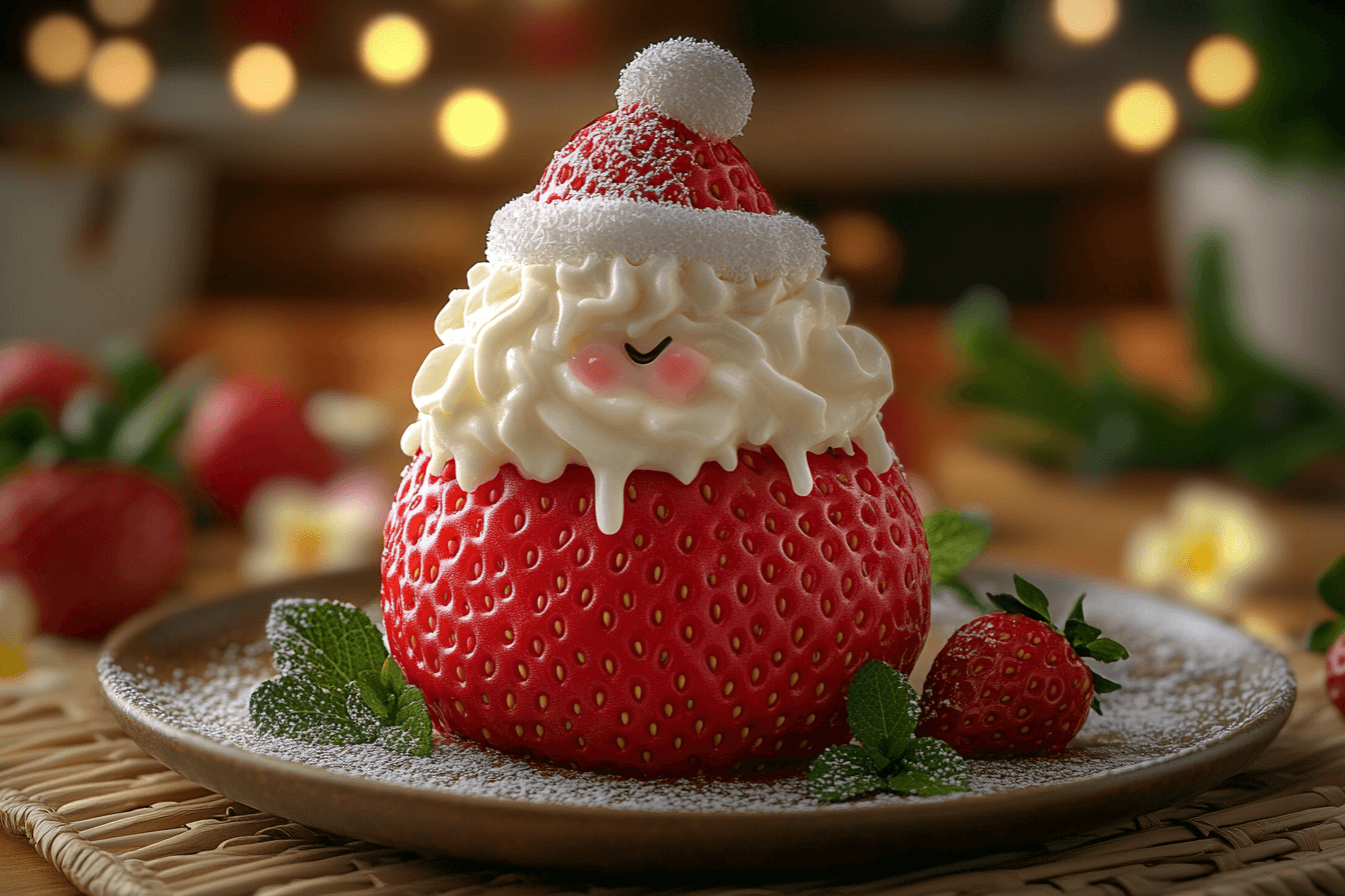 Fun and Healthy Strawberry Santas for Kids in Bali, Indonesia