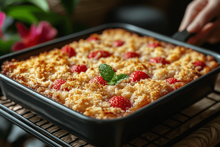 Kid-Friendly Strawberry Crumble Bars Perfect for Bali, Indonesia