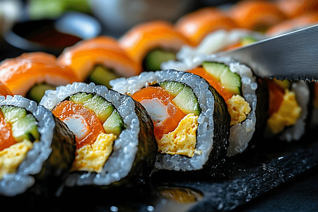 Colorful Rainbow Sushi Kids Love in Bali, Indonesia