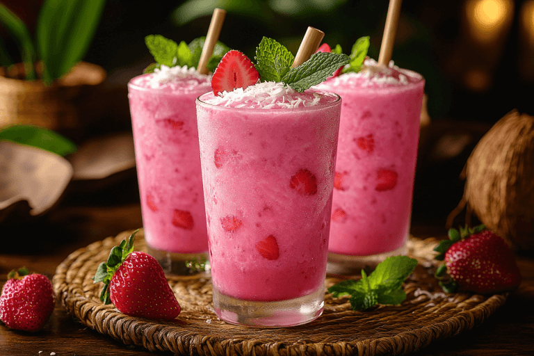 Easy Healthy Strawberry Milk Kids Love in Bali, Indonesia