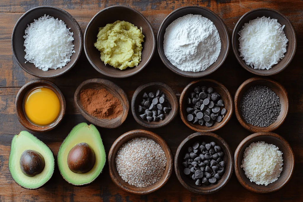 Ingredients for Bali-Inspired Avocado Cookies (Serves 4 Kids)