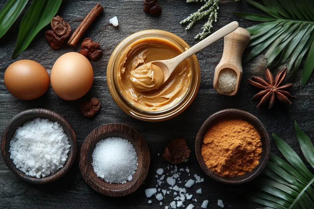 Ingredients for Bali-Inspired Peanut Butter Cookies (Serves 4 Kids)