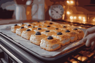 Вкусные лимонно-черничные сконы для детей на Бали, Индонезия