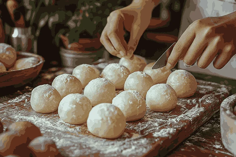 Bentuk roti menjadi kelinci