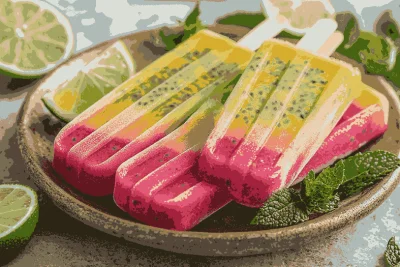 Освежающее мороженое из гуавы и маракуйи для детей на Бали