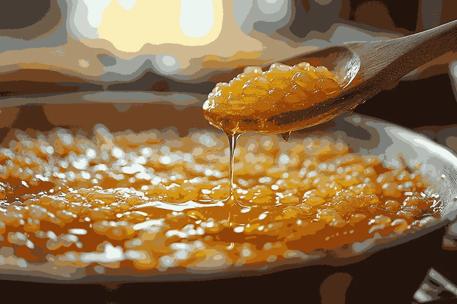 Buat sirup untuk Rice Bubble Slice