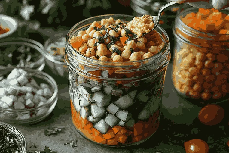 Hummus Jar Sehat dan Berwarna Ala Bali | Step-3
