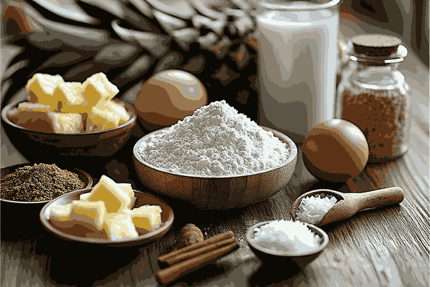 Ингредиенты для балийских ананасовых маффинов