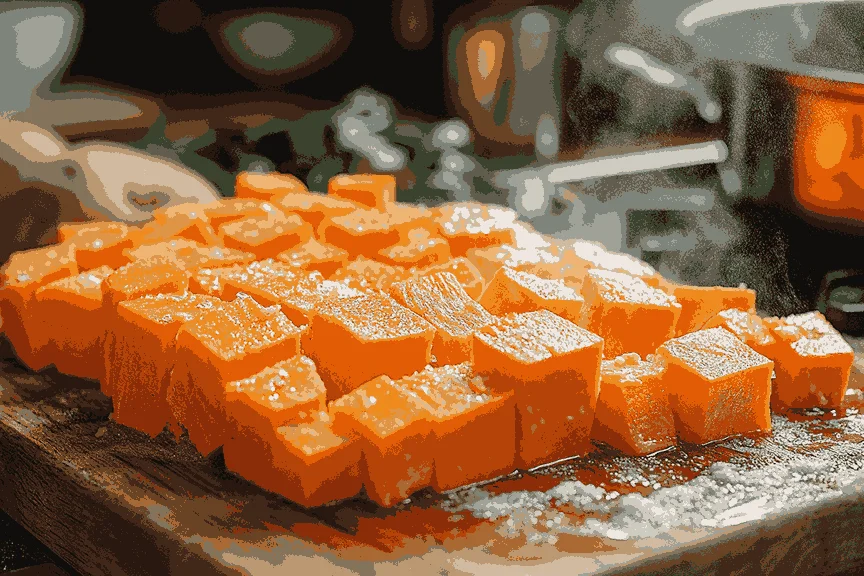 Masak ubi jalar untuk Pai Kumara Manis