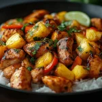 Жареная курица с ананасом детям Бали