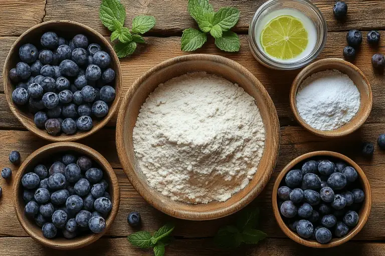 Bahan untuk Gulungan Blueberry ala Bali