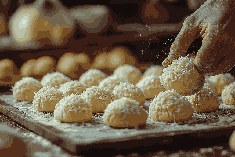 Формирование бананового печенья