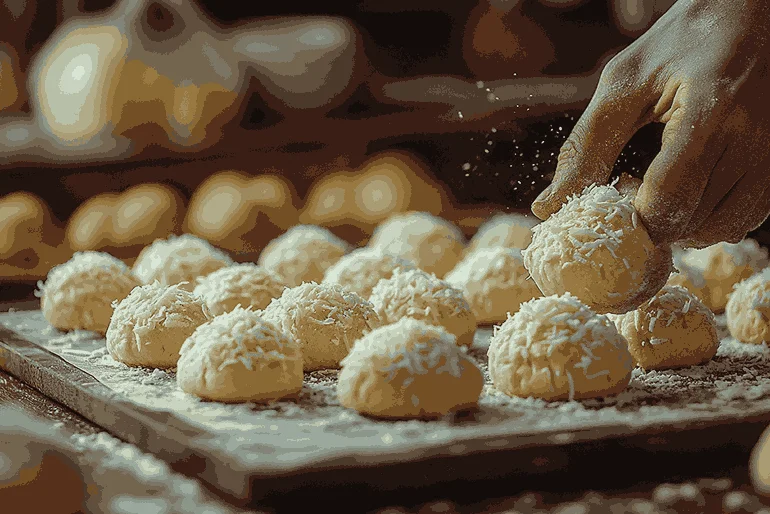 Формирование бананового печенья