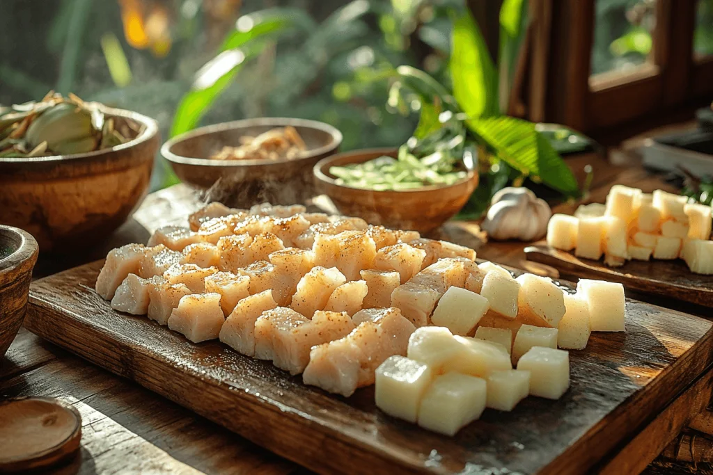 Вкусный рецепт свинины с дайконом для семейного отдыха на Бали | Шаги по приготовлению - 1