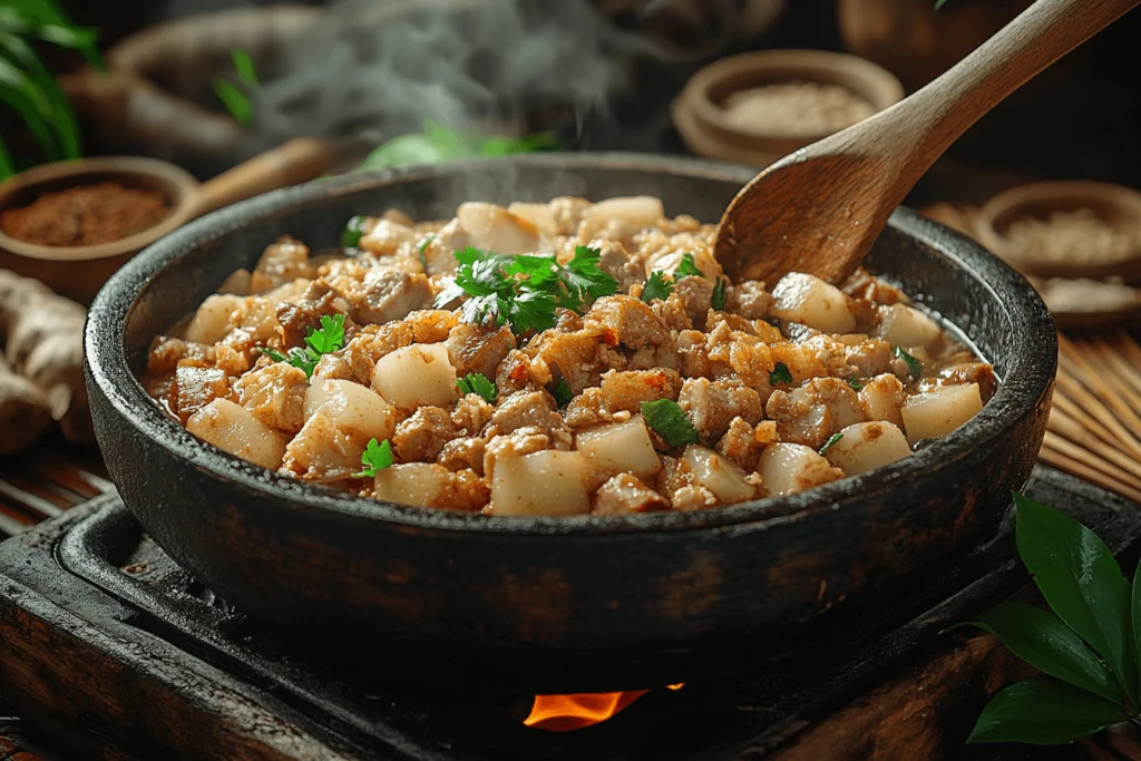 Вкусный рецепт свинины с дайконом для семейного отдыха на Бали | Шаги по приготовлению - 4