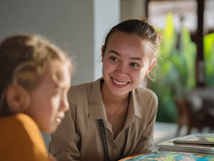 educated nanny in Bali 2026 – finding homework help, English exposure and tutor style childcare
