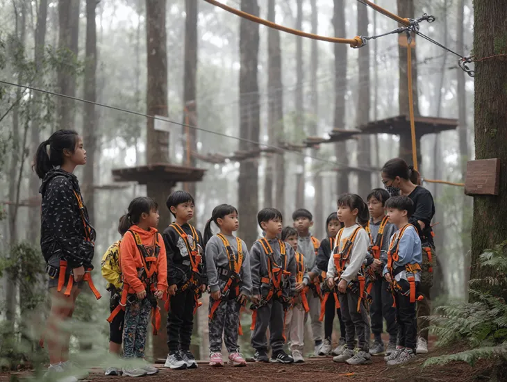 Bedugul canopy park Bali 2026 – safety briefings, closed shoes, layers and smart family packing