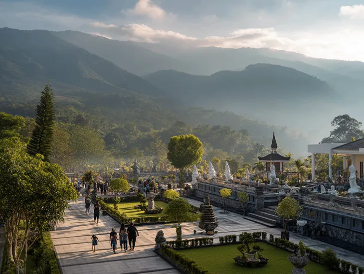 Visiting Brahma Vihara Arama Banjar 2026 – drive planning, north coast routes and family stop strategies