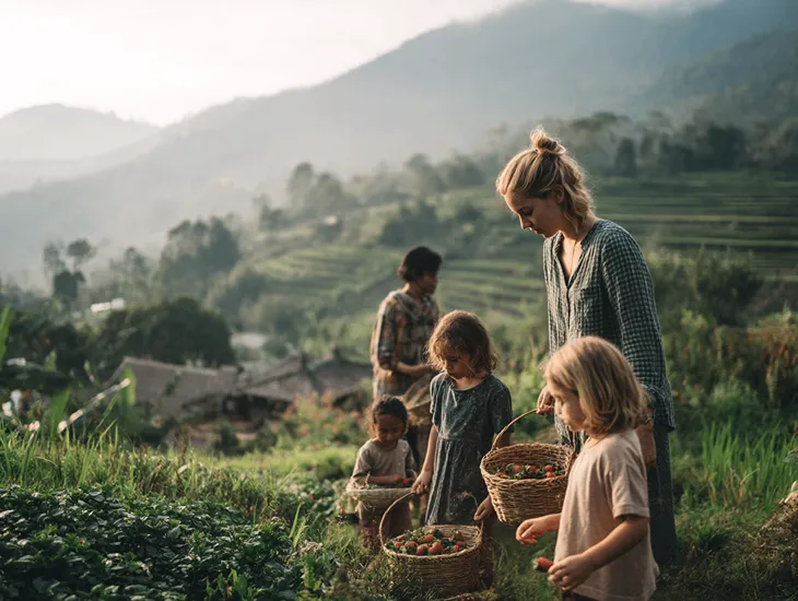 Visiting Brahma Vihara Arama Banjar 2026 – pairing temples, hot springs and cool climate strawberry picking