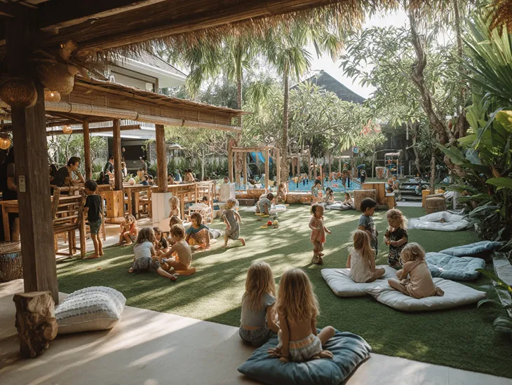 Parklife Bali 2026 – indoor playground, splash zones and staffed kids club for Canggu families