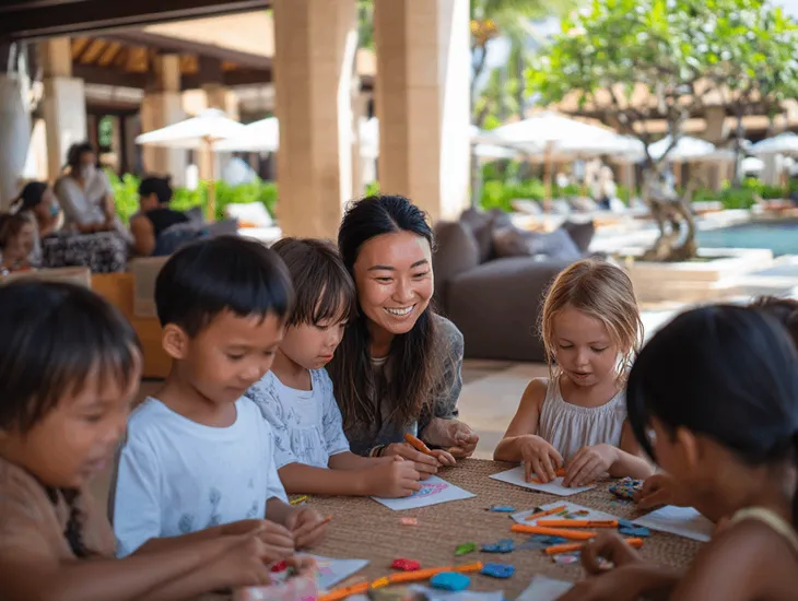 Bali Resort Safety 2026 – A professional kids' club in Kuta Bali offering supervised educational games and creative indoor play.