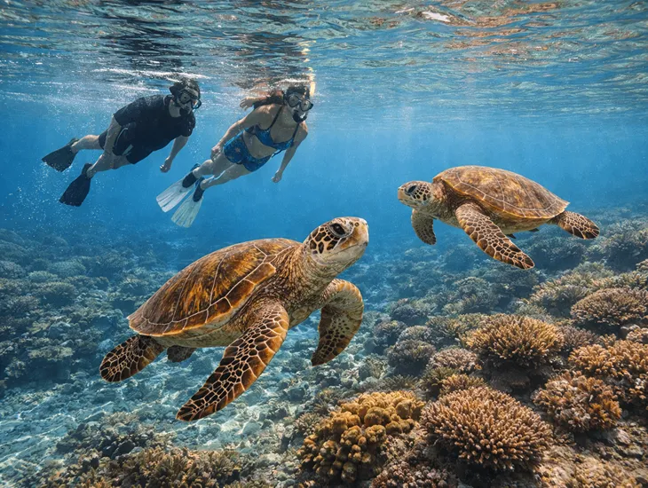 Family Snorkeling Turtle Bay in Bali 2026 – Marine life education, shallow water safety, and professional guiding standards for families in Indonesia.