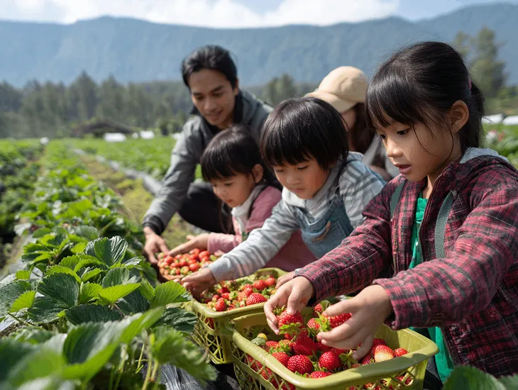 Strawberry Picking in Bedugul 2026 – Weight-based harvest system, farm etiquette, and family-friendly agricultural tourism in Bali