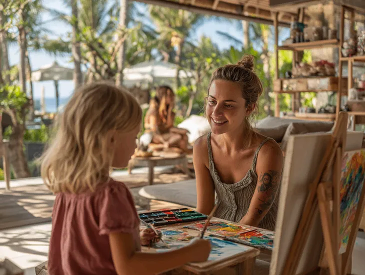 Creative Art in Bali 2026 – Studio classes, non-toxic materials, and traditional Balinese craft workshops for expat kids