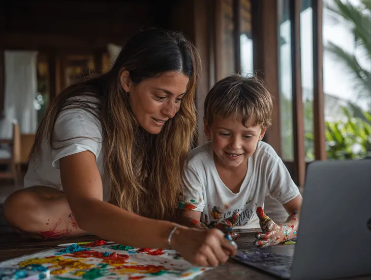 Creative Childcare in Bali 2026 – Montessori art activities, non-toxic supply vetting, and mobile art nanny services
