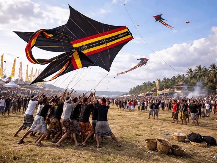 Bali Kite Festival 2026 – Traditional "Bebean" kites, local gamelan music, and community competition for visiting families