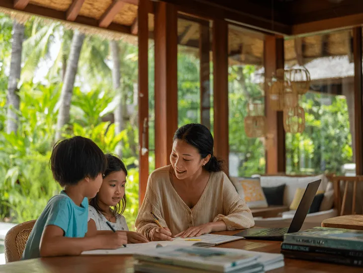 Private lessons in Bali 2026 – Intensive 5-day academic blocks, in-villa tutor support, and curriculum-aligned English and Math tutoring