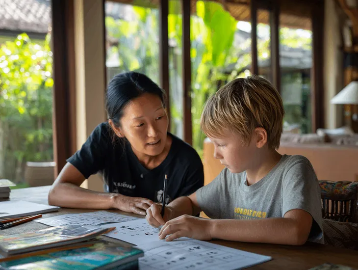 Private lessons in Bali 2026 – 5-day Math progression tracking, primary number sense development, and in-villa academic tutoring