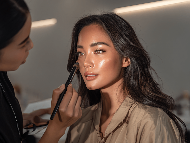 Camera Ready Makeup in Bali 2026 – Studio lighting techniques, matte finish application, and professional hair styling for shoots