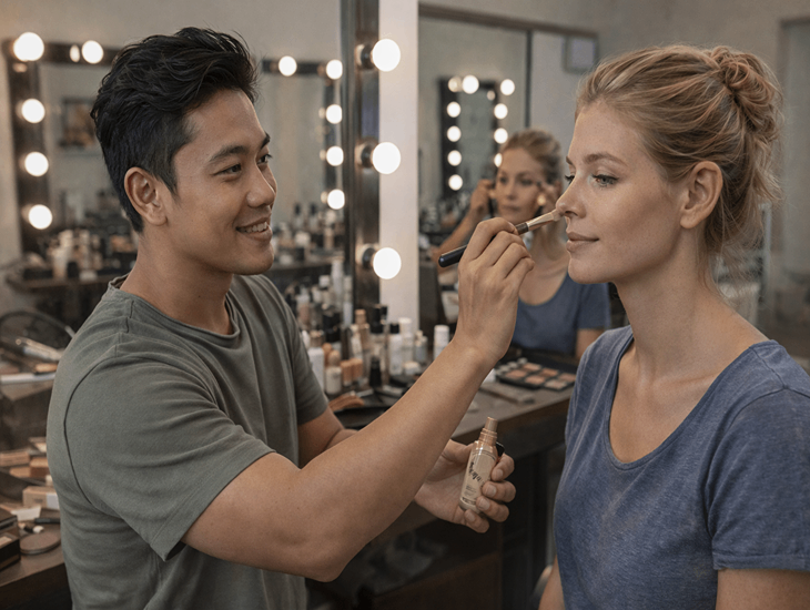 Self Makeup Class Curriculum 2026 – Eye shape analysis, brow filling techniques, and color correction for tropical skin tones